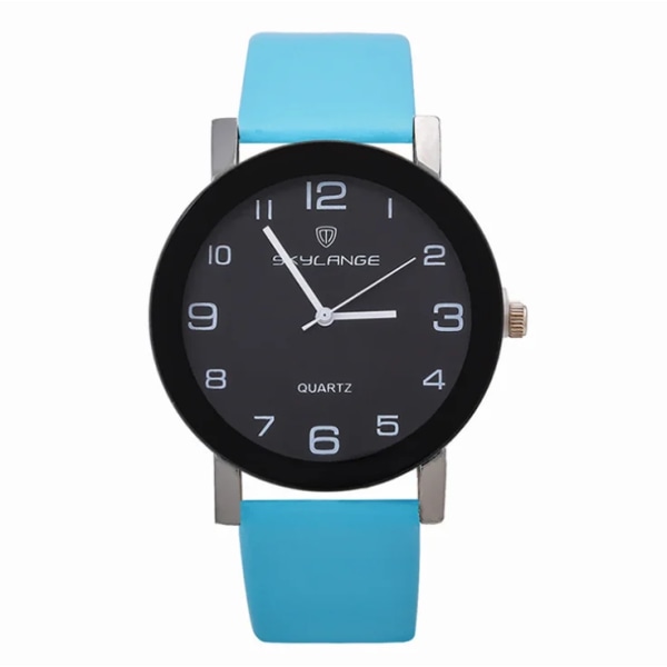 Watch Dammode Läder Svart Analog Quartz Armbandsur Dam Kvinnlig Klocka Relogio Feminino Reloj Mujer blue