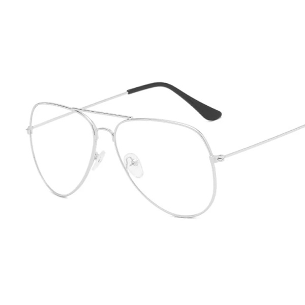 Klassiska Pilot Solglasögon Kvinna Mode Märke Designer Solglasögon Man Mans Färgglad Spegel Flyg Metallram Köra Oculos Silver Trans