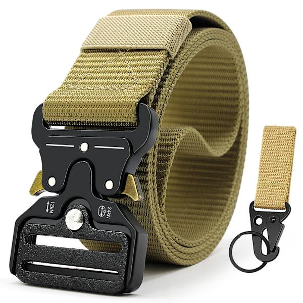Herrbälte Army Utomhus Jakt Kompass Taktisk Multi Combat Survival Marine Corps Canvas För Nylon Man Lyxbälten zdyd-BGset 125cm