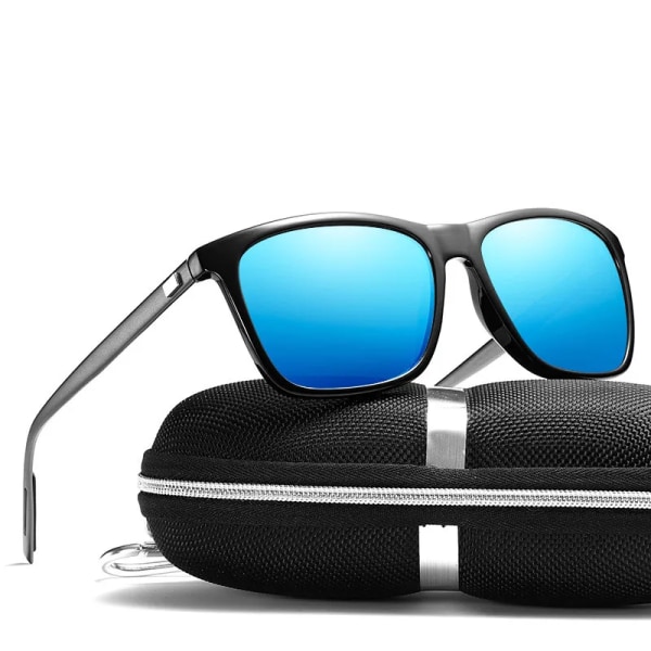 DJXFZLO Herr Vintage Aluminium Polariserade Solglasögon Klassiska märke Solglasögon Beläggning Lins Körglasögon För Män/Kvinnor C1 Polarized