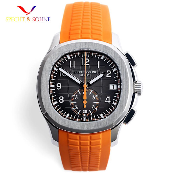 2022 Bästa produkter Armbandsur för män stål Japan Chronograph Quartz Watch Gummiarmband Relogio Masculino Vattentät Orange