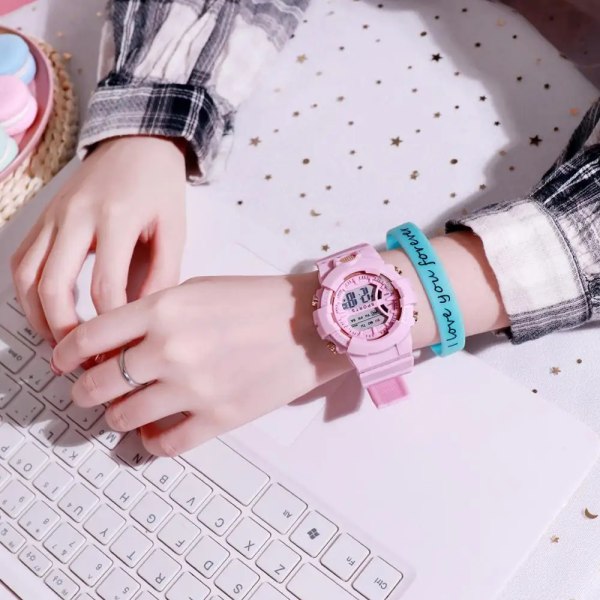 Digitala klockor för kvinnor Män Barn Watch 24 timmar Mode Watch LED Elektronisk Sport Kvinnlig Klocka reloj mujer Style 3(.327)