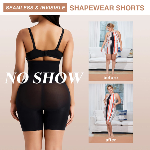 Skims Dupes Kvinnors hög midja Body Shaper Butt Lifter Shapewear Trainer Mage Control Trosor Seamless Thigh Slimmers Cincher Auburn XL-XXL