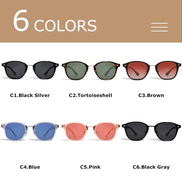 CRIXALIS Polarized Solglasögon Dam Oval TR90 Vintage Anti Glare Driving Solglasögon Herr Solglasögon Man UV400 zonnebril dames C6Black Gray Other