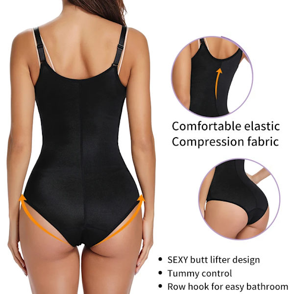 Efter födseln Gravidkläder Efter förlossningen Närmast Midja Bantning Body Kvinnor Magkontroll Underkläder Rumplyftare Trosor Black XL