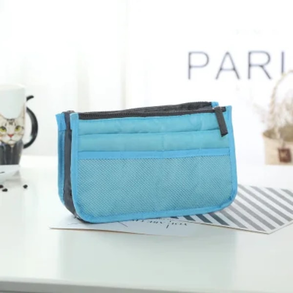 Organizer Handväska 2019 Mode Dam Reseinlägg Organizer Insert Bag Handväska Stor liner Dam Makeup Kosmetikväska Tot Type 5