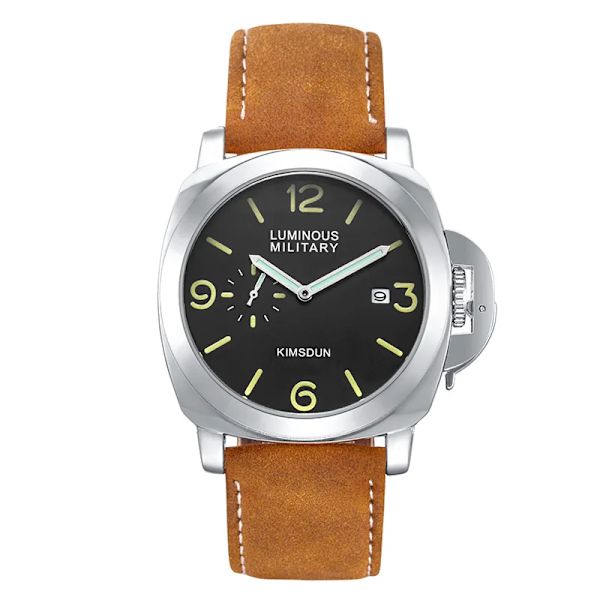 Lyx Toppmärke Watch Herr Vattentät Kvartsbrunt Läder Militär Armbandsur Herr Arméklocka Man watch hombre hodinky Style A- 1