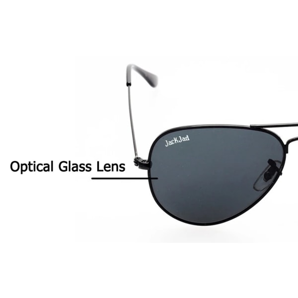 JackJad 2021 Snyggt mode 3025 Pilotstil Optisk glaslinssolglasögon Vintage Klassisk märkesdesign Solglasögon 58 mm Oculos C6 Gold Ice Blue