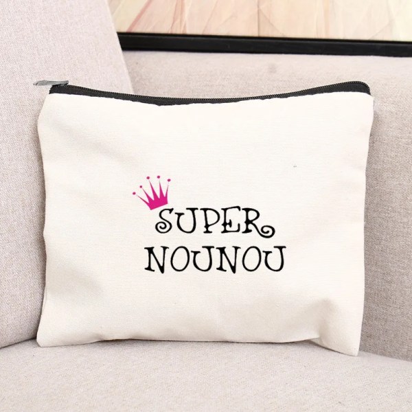 Super Nounou Print Högkvalitativa kosmetiska väskor Bärbara kosmetiska väskor för förvaring Kvinnliga väskor med dragkedjor Sminkväskor Nödvändigt 3Nou0019