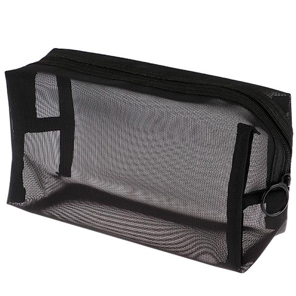 3 st/ set Casual Dragkedja Toalettartiklar Tvättväskor Smink Transparent Mesh Case Organizer Förvaringspåse Kvinnor Resekosmetikväska
