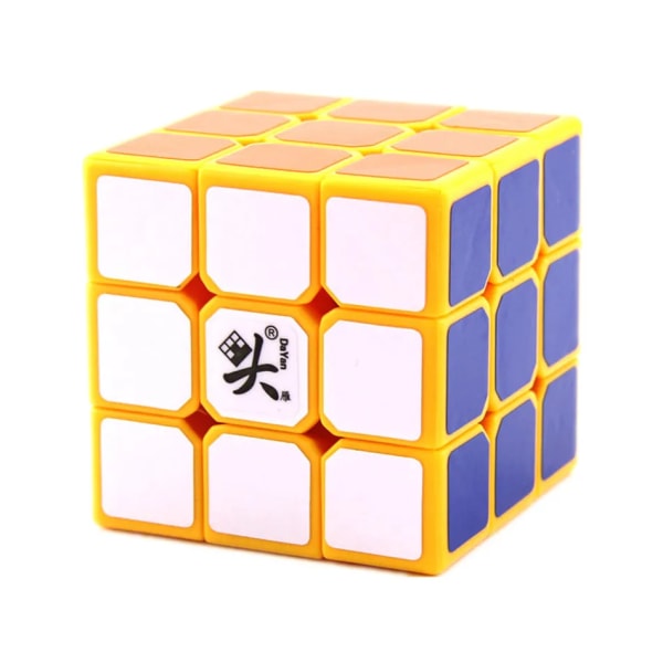 DaYan ZhanChi 42 mm Storlek 3x3x3 Magic Cube 3x3 Professional Speed ​​Cube Professionell Brain Teaser Pusselleksak för barn Present Yellow