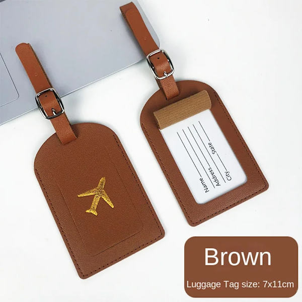 Nya kvinnor Söt läder Passport Cover Flygbiljetter för kort Rese Passport Holder Plånbok Case Brown