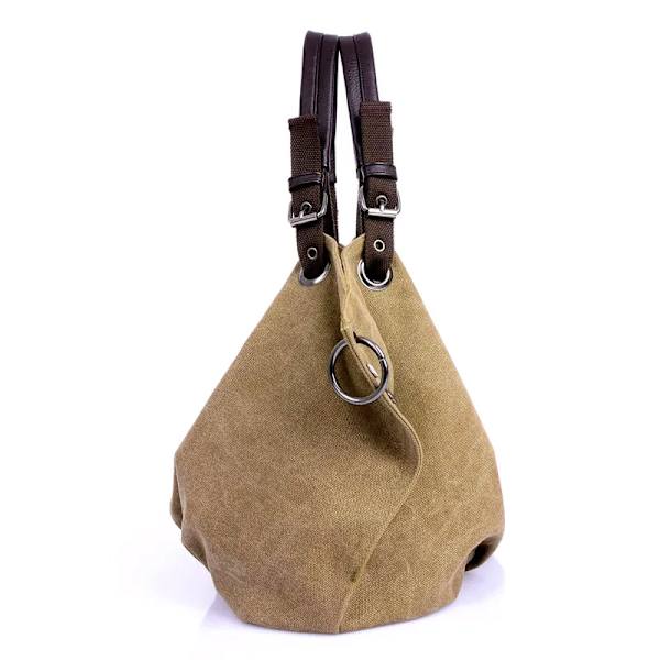 Kvinnor Canvas Messenger-väskor Kvinnliga Crossbody-väskor Solid axelväska Mode Casual Designer Kvinnlig Handväska Stor kapacitet Tote Army Green
