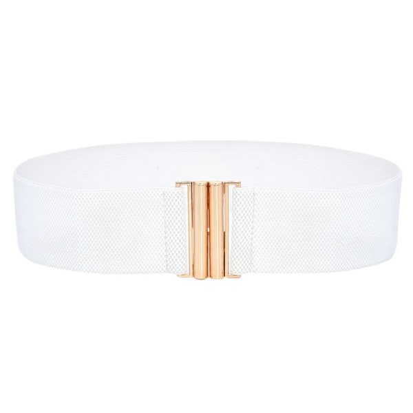 Brett resårbälte Enfärgad Korsettbälte Metallspänne Dammode Cummerbands Stretch Cinch Midjeband Klänning Midjebälte #YY Gray