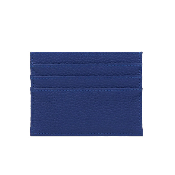 Anpassad 100 % koläder Pebble Mönster Kreditkortshållare Smal plånbok Män Kvinnor Plånbok Pocket Card Custom Initial Letters Case blue 0695(.1791)