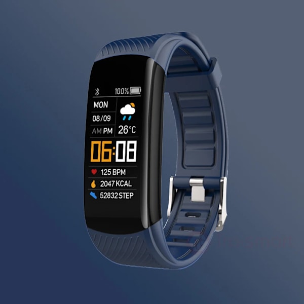 C5S Smart Watch Dam Blodtrycksmätare Vattentät Pulsklocka Fitness Watch Armband För Android iOS Män Smartwatch Dark blue