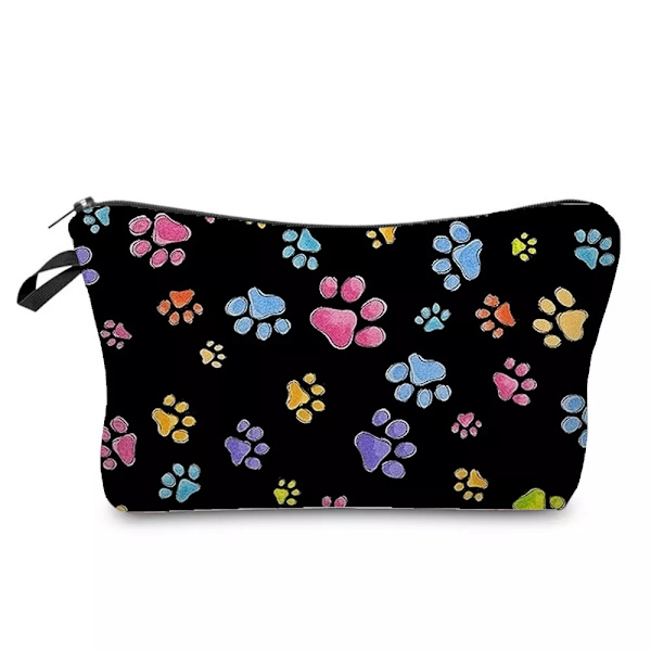 Tecknat djur print dam kosmetisk väska Pennväska för flickor Kvinnor Bärbar resor Toalettpaket Organizer Sminkväskor hz7222 Makeup Bag