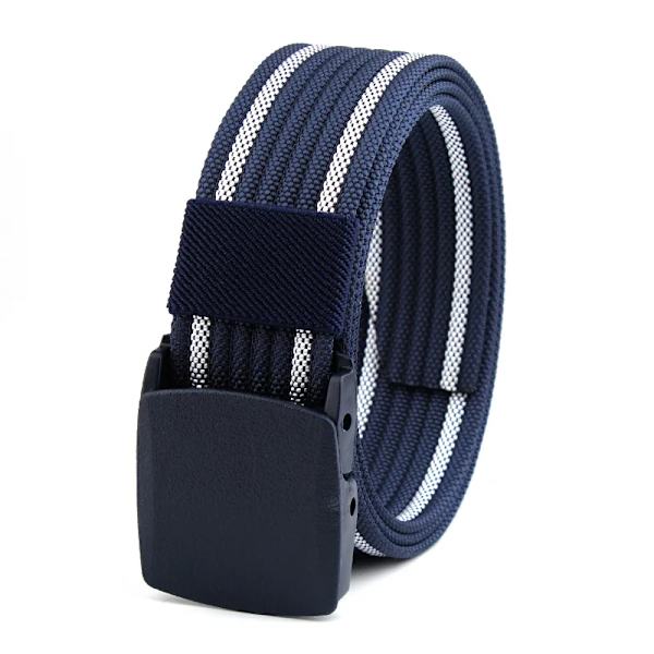 Nylon Canvas Vävt Bälte Utomhus Taktiskt Bälte Inget Metall Elektriker Byxor Bälte Fast Militärträningsbälte Högkvalitetsrem blue and white