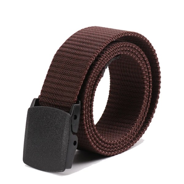 Män Äkta Lyx Business Läderbälte Nylon Militär Utomhus Taktisk Bälte Arméstil Manliga Bälten Brown 120cmx3.2cm