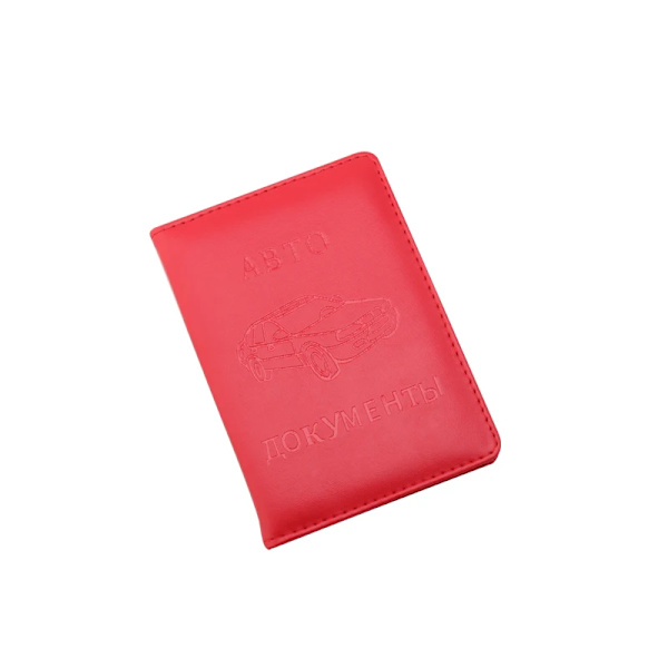 Färgglad Manka Vesa ryskt cover PU-läder Bilkördokument Väska Kreditkortshållare Business ID- case Red