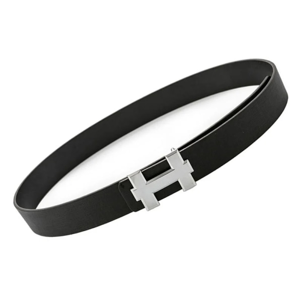 Designbälten Casual läderrem för unisex modebälte Kända märke H-spänne silver-camel match waist 90-120cm