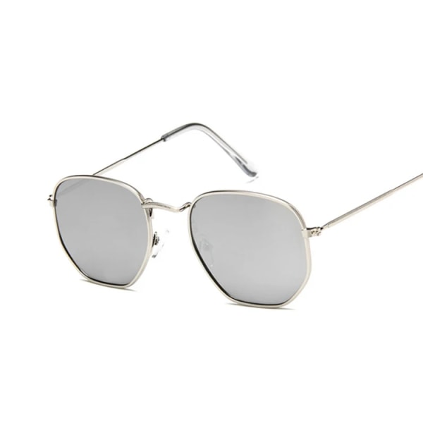 Shield Solglasögon Kvinna Märke Designer Spegel Retro Solglasögon För Kvinna Lyxiga Vintage Solglasögon Kvinna Svarta Oculos Silver Silver