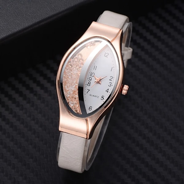 Utsökt stil dam klockor lyx diamant mode kvarts armbandsur kvinna klocka damklocka watch femme reloj mujer Brown