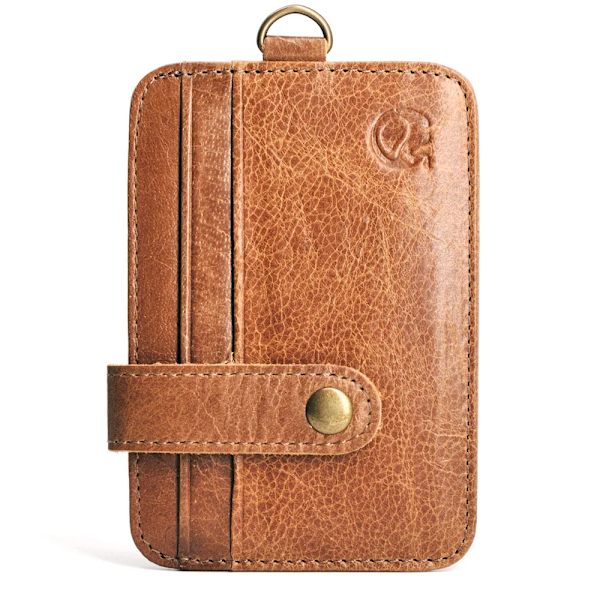 Retro unisex ung smal minimalistisk plånbok Kohud Läder VIP ID Kreditkortshållare Kort handväska Läder Bank Multi Slot Card Orange