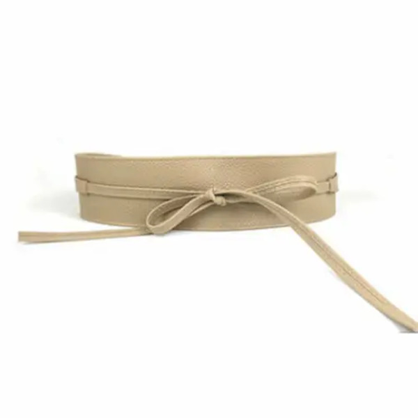 Kvinnor Elastiskt midjebälte Klänning Bältstillbehör Stretch Bred dragkedja Korsett Cummerbund midjeband Klänning Utsmyckning för kvinnor Rem apricot
