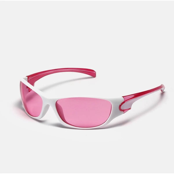 Kvinnor Y2K Solglasögon Män Utomhussport Solglasögon Punk Goggle Glasögon Cykel Cykling Solglasögon Trendig Spegel Svart Pink