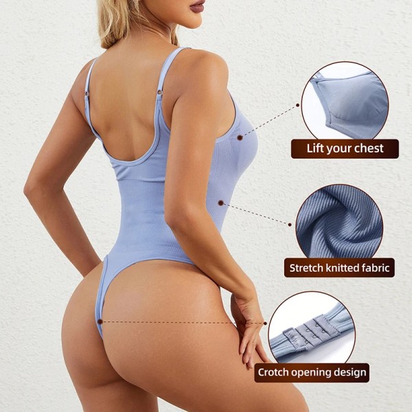 Seamless Shapewear Body Kvinnor Magkontroll Kroppsformare Fajas Colombianas Waist trainer Dam Sexig String Smalning Underkläder Skin XL