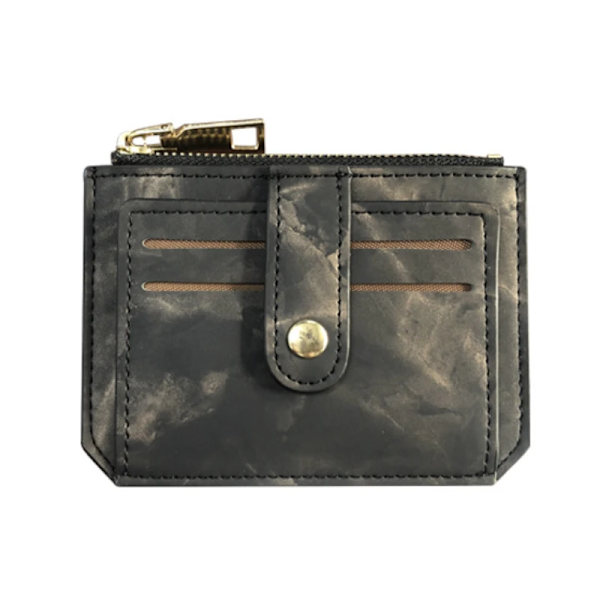 Marmor Texture Korthållare Kort Vit Liten Multi-Card Kortväska Affärsficka Smal Tunn ID Kreditkort Pengar Plånbok Black2