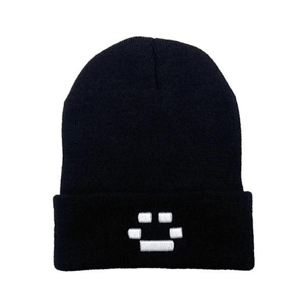 Unisex Stickad Skullies Vår Beanies Hatt För Kvinnor Män Dubbellager Kepsar Pojke Skidben Quackity Merch Las Nevadas Kalla Hatt BK