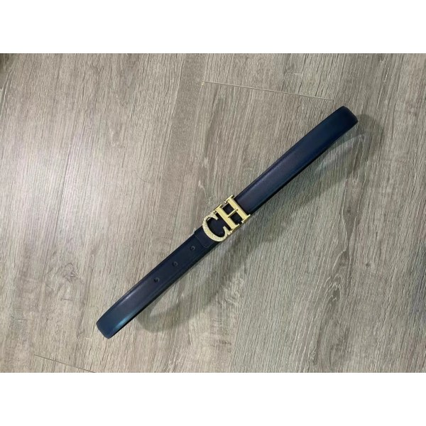 Strassspänne Kohudsbälte Män Hög kvalitet Kvinnor Klänning i äkta läder 2,5 cm Rem för jeans Midjeband Deep Blue 115CM