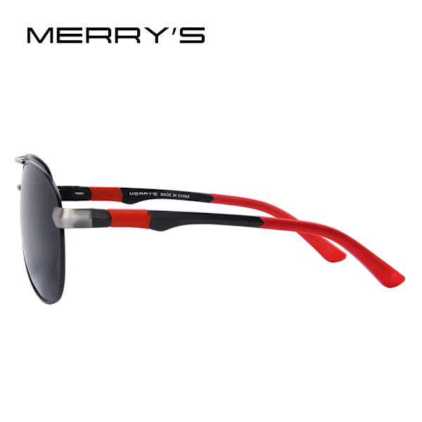 MERRYS DESIGN Klassiska pilotsolglasögon för män HD Polariserade solglasögon för körning Luftfart Legering Ram Fjäderben UV400 S8404 C04 Gray G15