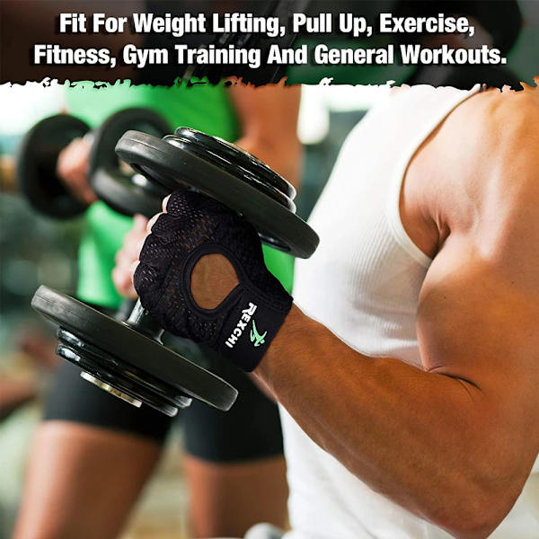 2st/par Gym Träningshandskar Herr Dam Andas Cykelhandskar för Fitness Träning Tyngdlyftning Hängande pull ups Klättring XG08-Gray M