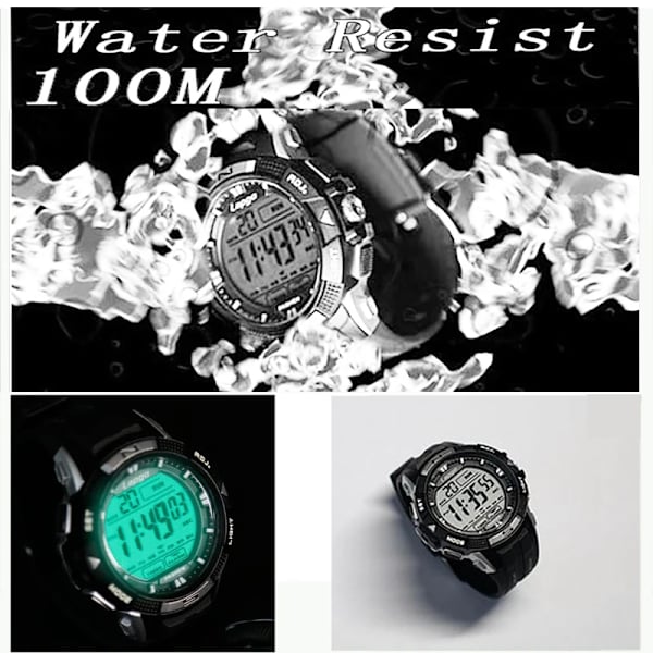 Original Vattentät Digital Dyk Klockor Män Elektronisk Handklocka Pojke Watch Feelnever Utomhus Sport Armbandsur Man Red
