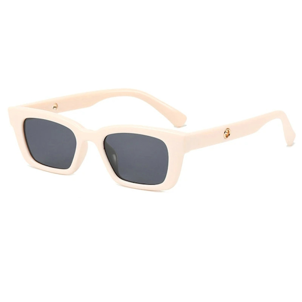 Nya Solglasögon med stor fyrkantig ram UV400 Sommarmode Vintage Solglasögon för damer Utomhusresor Strandsolskyddsglasögon C-Beige 1 pair