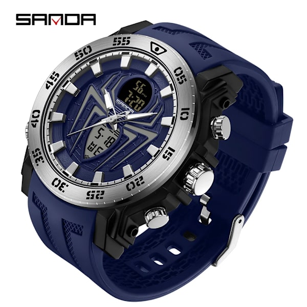 SANDA Herr Militärklockor Mode Watch Analog Elektronisk LED Armbandsur För Man Klocka Relogio Masculino Vattentät 50M Army green 1