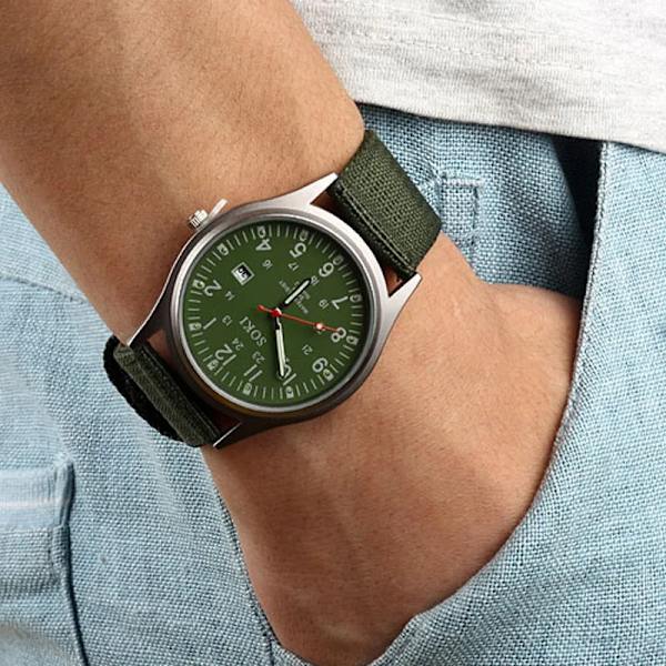 SOKI Herr Nylon 30m Vattentät Quartz Armbandsur Watch Herr Designer Märke Berömd Business Watch Man Smart Saat Erkek brown