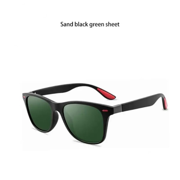 Klassiska Punksolglasögon Retroglasögon för män UV400 Körning Ridglasögon Utomhusklättring Fyrkantig ram Glasögon Fiskeskydd B07 Green flake