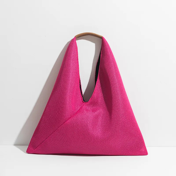 Designer Hobos Tygväska Märken Handväskor Kvinnor Lyxiga Mesh Net Sommar Strandväska Eleganta axelväskor Stora shopparväskor Rose red