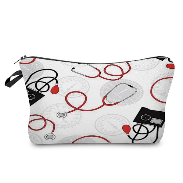 Tecknad Tandläkare Sjuksköterska Print Kosmetikväskor Mode Kvinnor Designer Sminkväska Värmeöverföring Organizer Pennfodral hz4544 Nurse Bag