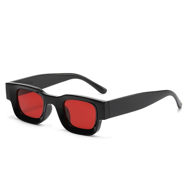 DYTYMJ Polariserade solglasögon Män Liten båge Fyrkantiga solglasögon Anti Blue Light Glasögonbåge Dam/män Hip Hop Oculo Masculino BlackRed-Polarized Free Cloth