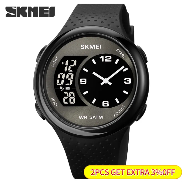 SKMEI 1899 Quartz Electronic Man Watch Mode Calendar Countdown Clock Creative Waterproof Digital Sport Herrklocka watch hombre black white