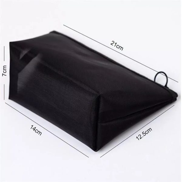 1st Svarta Kvinnor Män Nödvändig kosmetikaväska Transparent organizer Mode Liten Stor Svarta Toalettväskor Sminkpåse L