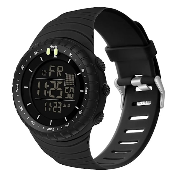 SYNOKE Army Green Casual Watch Herr Sportklockor utomhus Vattentät LED Elektronisk Digital Armbandsur Klocka reloj hombre 2022 Update Black B
