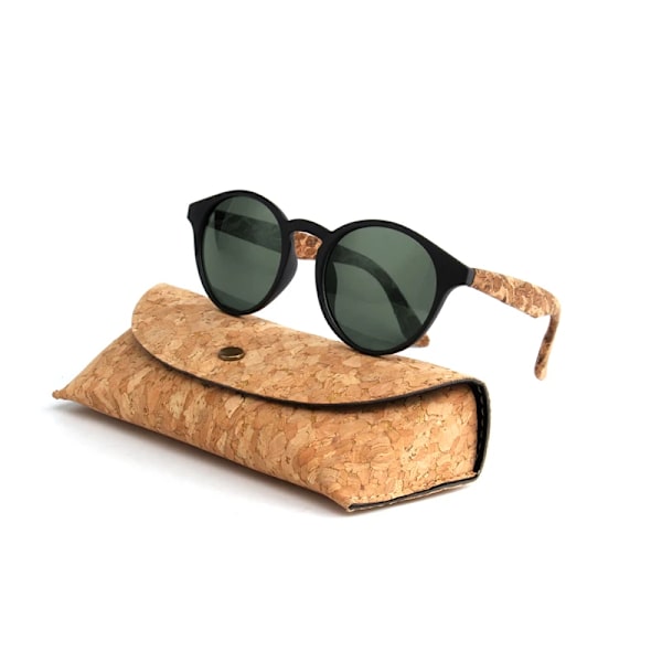 Kenbo högkvalitativa runda trä Bambu korn polariserade solglasögon med case Mode kvinnor Man nyanser trä solglasögon C24(with case) As Picture