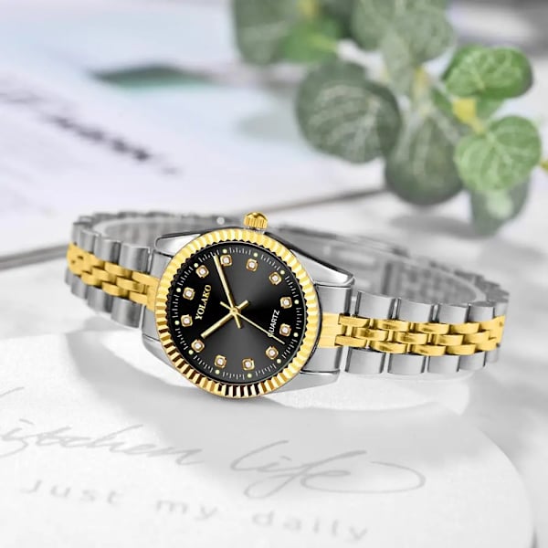 Damklockor Top Brand Luxury 2022 Fashion Diamond Dam Armbandsur Rostfritt stål Guld Mesh Armband Watch gold