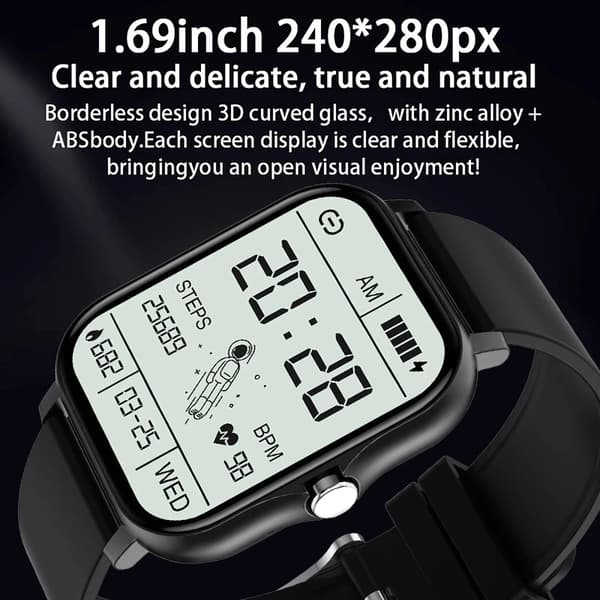 Nyt Bluetooth Opkald Smartwatch Mænd 1.69 \" Mesh belt gold